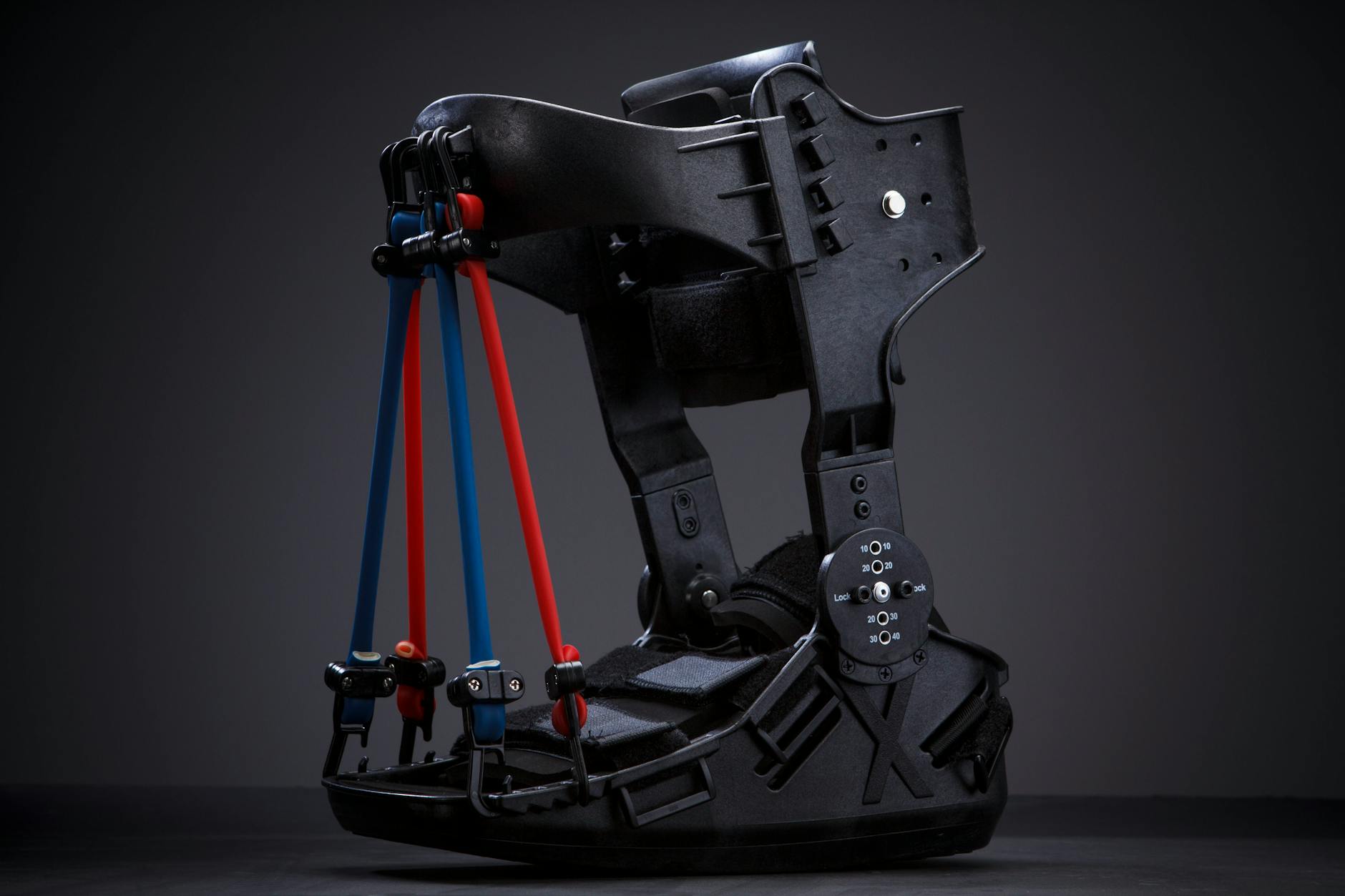 Ankle brace supporting a sprained ankle